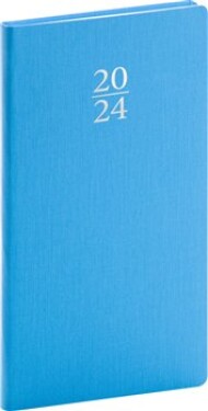 Diář 2024: Capys - modrý, kapesní, 9 × 15,5 cm