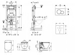 GEBERIT - Duofix Set předstěnové instalace, klozetu a sedátka Ideal Standard Tesi, tlačítka Sigma01, Aquablade, SoftClose, lesklý chrom 111.300.00.5 NU2