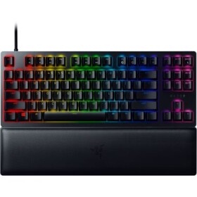 Razer Huntsman V2 TKL černá / Herní klávesnice / mechanická / Razer purple / RGB / USB / DE Layout (RZ03-03941100-R3G1)