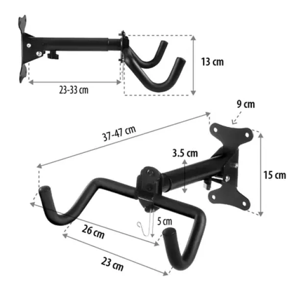 Maclean MC-484 / Nástěnný držák na kolo / nosnost 30 kg (MC-484)