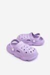 Dětské pěnové pantofle Crocs fialove Cloudy