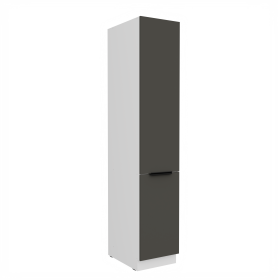 Vysoká potravinová skříňka Aria 40 DK-210 2F Barva korpusu: Bílá, Barva dvířek: GR - Graphite AFM