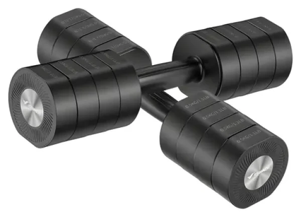 MERACH Nastavitelné činky MR-2444 / sada 2 ks / 1–4 kg / šedá / protiskluzové rukojeti (MR-2444B1-EU)