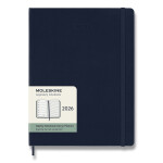 Diář Moleskine 2026 - tvrdé desky, XL, týdenní, modrý