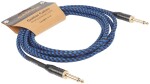 Cascha Professional Line Guitar Cable Straight Tweed Blue 3 m