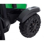 Mamido Dětský elektrický traktor BLAST s přívěsem 2x200W zelený