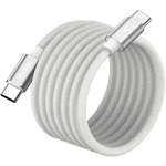 YENKEE YCU MAGNETIC 02 Kabel USB-C (M) - USB-C (M) 1.5m bílá / 100W / 480Mb/s (8590669394494)