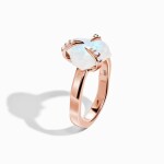 Royal Fashion prsten 14k zlato Vermeil GU-DR21589R-ROSEGOLD-MOONSTONE-TOPAZ Velikost: 7 (EU: 54-56)