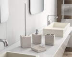 Gedy - QUADROTTO WC štětka na postavení, tortora QU3366