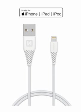 Swissten 71526501 USB-A na Lightning, zástrčka USB-A - zástrčka Lightning, MFi, 1,2m, bílý