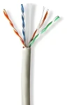 Nedis CAT6 šedá / Síťový kabel / U/UTP / Solid / 305 m / LSZH (CCBG8525GY305S)