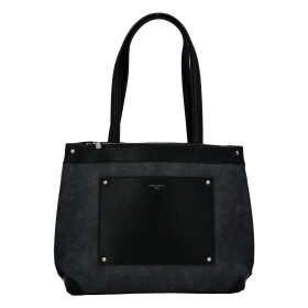 Velká a prostorná dámská koženková taška Nathalie, černá
