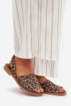 Zazoo 40327 Kožené Nazouvací Sandály Leopardí 36