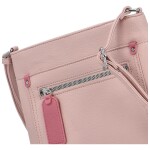 Stylová dámská koženková crossbody kabelka Walida, růžová