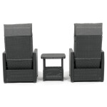 Zahradní set 1+2, polyratan, šedá, AZS-L2665 GREY