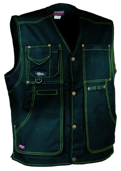 Pracovní vesta COFRA ZURICH černá velikost 48 (CAZURICH_05_48-B)