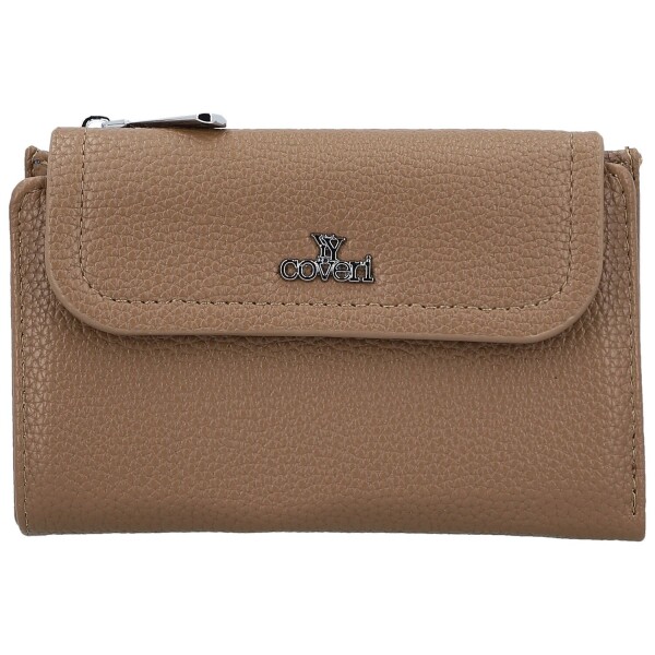 Stylová dámská koženková peněženka Coveri Deana, tmavě béžová