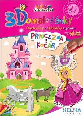 3D Omalovánky Princezna kočár