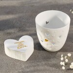 Räder Porcelánový svícen Wedding Hearts, bílá barva, porcelán