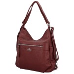 Stylový dámský koženkový kabelko-batoh Coveri Gael, vínový