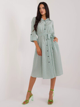 Dámské šaty LK SK 509673.13 bílo-zelené - FPrice L/XL
