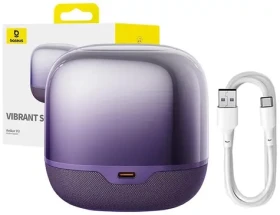Baseus AeQur V2 fialová / Bezdrátový reproduktor / USB-C / 1800mAh / výdrž až 15 hodin (A20056200521-00)