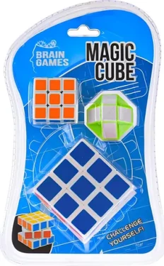 BRAIN GAMES Sada hlavolamů Skládací kostky a Snake