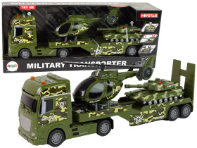 Mamido Vojenská sada tank s třecím pohonem, helikoptéra a nákladní auto
