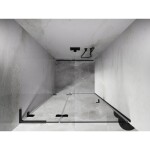 MEXEN/S - Lunar L sprchové dveře křídlové levé 100, transparent, grafit kartáčovaná 834L-100-000-66-00-L