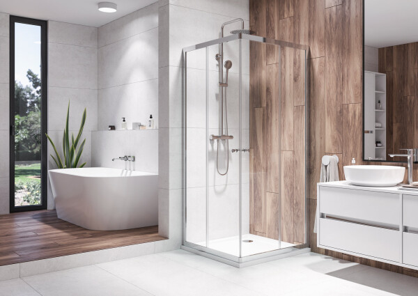 Aquatek HOLIDAY A4 Chrom Sprchová zástěna čtvercová 80x80cm A1512564