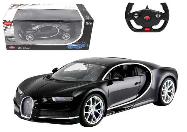 Mamido Autíčko Bugatti Chiron na dálkové ovládání RC 1:14 černé