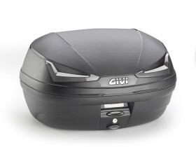 E455Nt Simply IV kufr Givi černý (Monolock s vlastní plotnou), čiré odrazky, objem 45 litrů