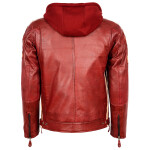Pánská Kožená Bunda LTD Cherry Brixton Burgundy Červená Velikost: 3XL