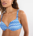 MIX & MATCH SUMMER – Podprsenka na plavky s kosticemi a polstrovanými košíčky Triumph BLUE 42E