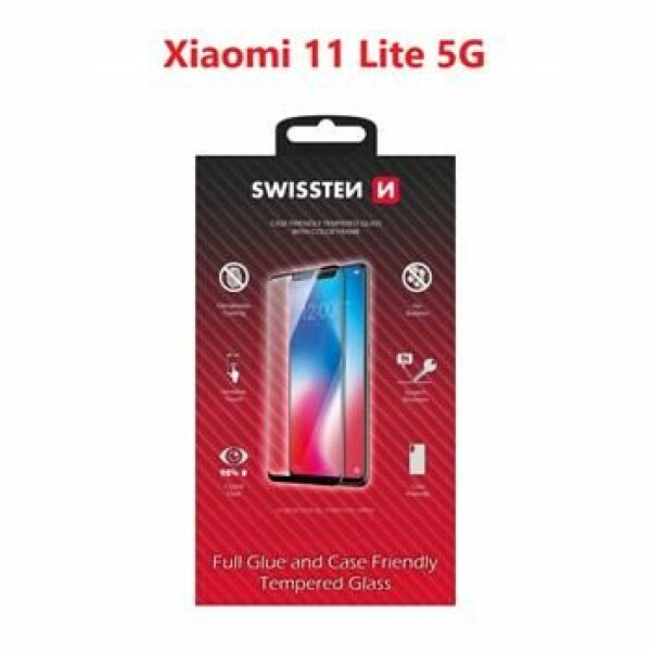 SWISSTEN FULL GLUE COLOR FRAME CASE FRIENDLY sklo pro XIAOMI 11 LITE 5G černá (54501808)