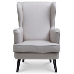 Křeslo, krémová látka, nohy buk