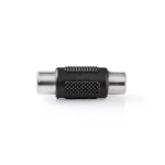 Nedis Mono audio adaptér RCA (F) - RCA (F) černá / poniklované (CAGB24950BK)