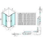 GELCO - DRAGON BLACK posuvné dveře pro rohový vstup 900 čiré sklo, GD4290B GD4290B
