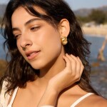 ELENYS Golden Twist – pozlacené náušnice 18K žluté zlato