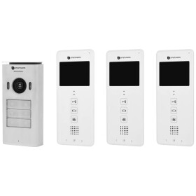 Smartwares DIC-22132 domovní video telefon 2 linka kompletní sada pro 3 rodiny bílá