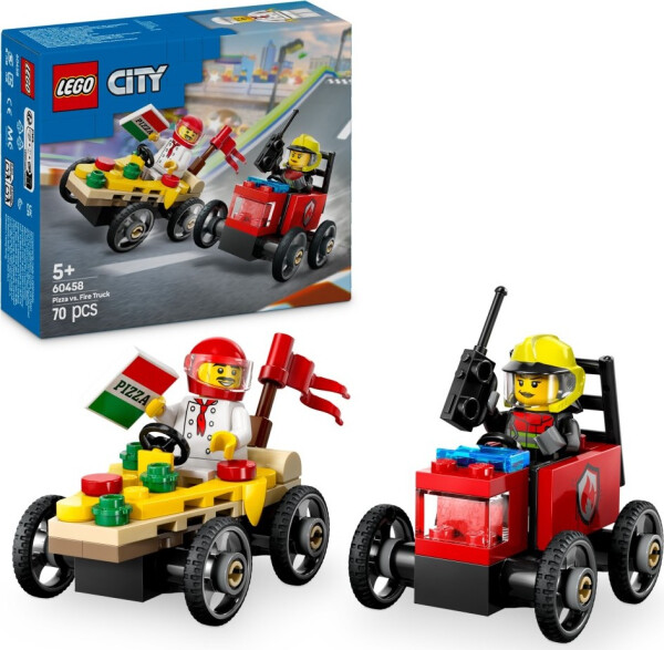 LEGO® City 60458 Závodní balíček: Rozvoz pizzy vs. hasičské auto - LEGO® City