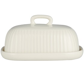 Ib Laursen Máslenka Mynte Butter Cream, krémová barva, keramika