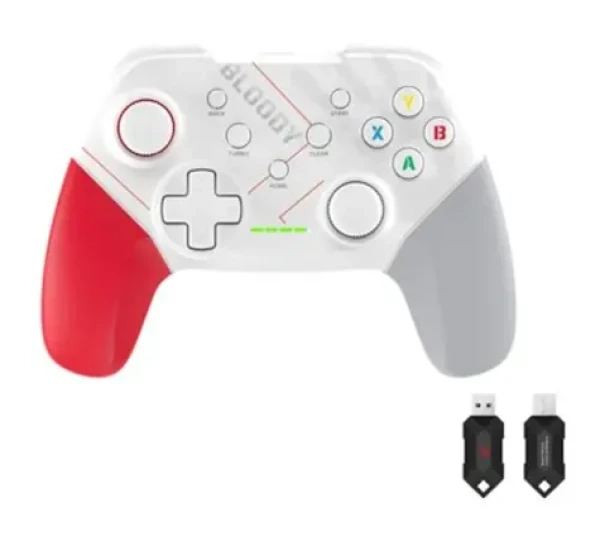 A4tech Bloody GPW50 bílá / Gamepad / PS3 / PC / Android / 2.4GHz / USB-C (GPW50-WH)