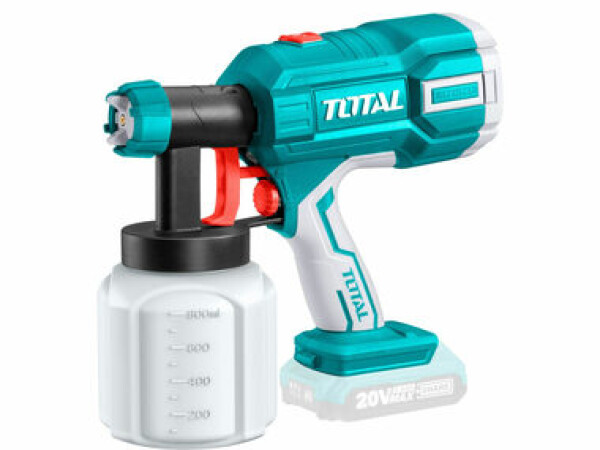 TOTAL-TOOLS TSGLI2001 / Aku stříkací pistole na barvu / 20V / 600 ml-min / 800 ml (TSGLI2001)