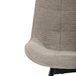 Židle jídelní, béžová látka, černý kov, otočný mechanismus 90°/90° (L/P) - funkce reset