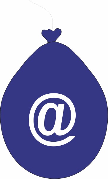 Balónek znak @ modrý balonky.cz Balónek znak @ modrý balonky.cz