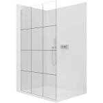 CERANO Sprchová zástěna Walk-in Crystal L/P - 8 mm - bezvzpěrový systém - chrom, industriální sklo - 150x200 cm