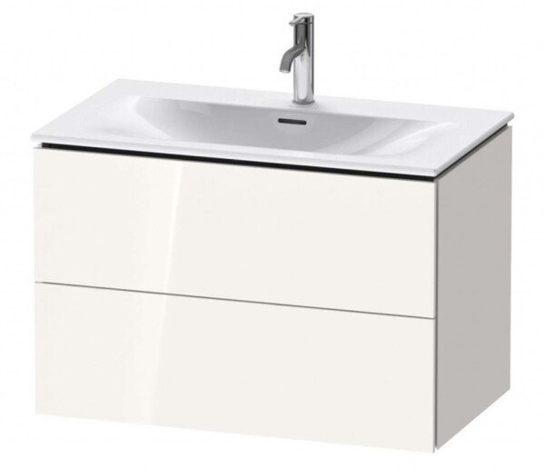 DURAVIT - L-Cube Umyvadlová skříňka 55x82x48 cm, 2 zásuvky, lesklá bílá LC630702222