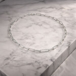 Dámský náhrdelník Alice z chirurgické oceli – řetízkový design, Stříbrná 50 cm