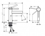 HANSGROHE - Finoris Umyvadlová baterie 110, s výpustí Push-Open, EcoSmart, matná černá 76023670